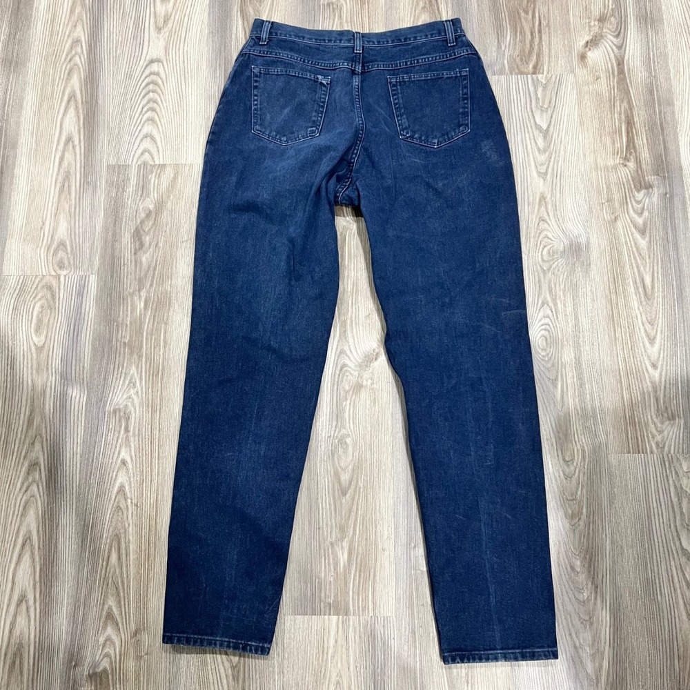 Wrangler For Women Vintage High Waisted Straight Leg Jeans Dark Wash 8x34 Indigo - Picture 9 of 9